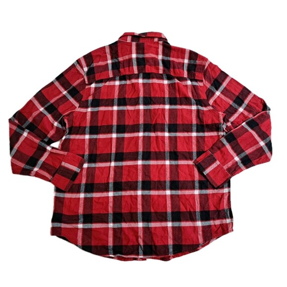 Aeropostale Men's Large Flannel Shirt Lumberjack Red Black Buffalo Check Plaid - Picture 5 of 8
